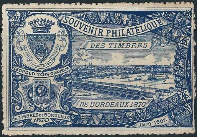 Bordeaux 1870-1907 Leopold Yon Souvenir Philatelique Poster Stamps: Le Port
